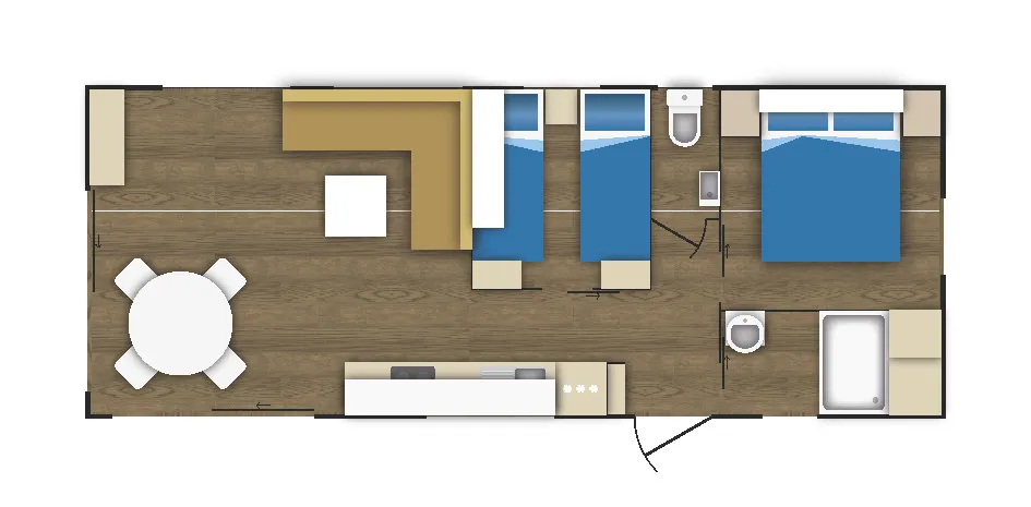 Grundriss des Mobilheim S am Camping Resort Riegersburg